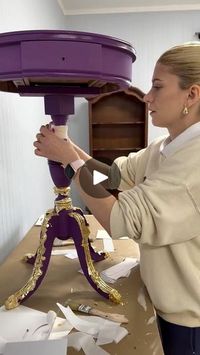 47K views · 2.1K reactions | Purple Emperor and Gold #kachafurniture #kachafurniturepaint | Kaćha Furniture