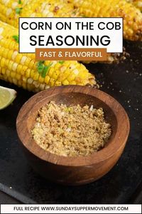 Never serve bland corn again with my tangy and smoky Corn on the Cob Seasoning! It's quick, easy, and oh so flavorful! via @thesundaysupper