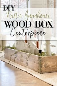 This is seriously the easiest DIY wood box centerpiece you'll ever make. I made mine with scraps of wood, glue, and some nails. If you love the rustic farmhouse style, this opens you up to so  many decorating ideas. Just fill the wooden box with the things you love.  via @dododsondesigns