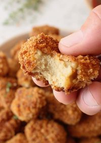 The best vegan chicken nuggets recipe, meaty crispy and crunchy made from silken tofu and vital wheat gluten / seitan.