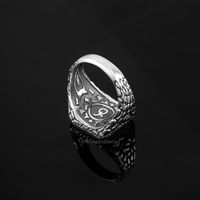 Sterling Silver Letter "B" Initial CZ Men's Ring