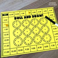 Telling Time Using Hands-on Math Centers - A Kinderteacher Life