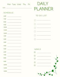 Downloadable Digital daily planner to use f=on Ipad or to print!