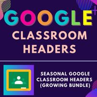 This growing bundle currently contains 74 fall and 48 winter Google Classroom headers. Instructions and links to helpful videos are also included to help you customize your header. Once the bundle is complete, the following headers will be included:14 Fall headers29 Halloween headers10 Election da...