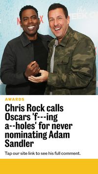 Chris Rock is over the Oscars snubbing Adam Sandler.