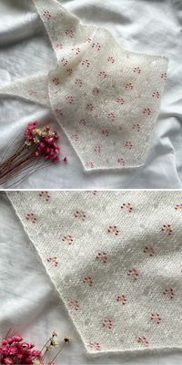 a knit lace bandana