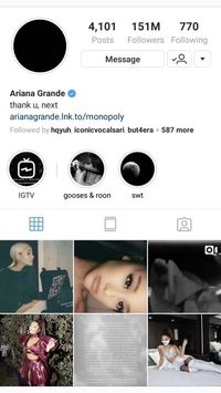 Ariana grande isntagram | 