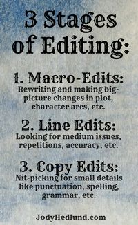 If this were "4 Stages of Editing as Done by Kat" it would be the same, but there would be a step 4 that would say "Flip out, throw out everything you wrote, start to rewrite the whole thing, look at the thing you threw out again, then start from step 1 once more." And that is how I learned to start saving copies of each draft created after a round of edits.