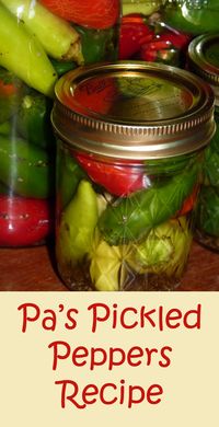 Learn how to pickle peppers with this method. Use jalapeno peppers or banana peppers for this picked pepper recipe.