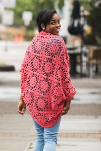 Grapefruit Sorbet Shrug - I Like Crochet