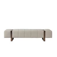 Blending minimalist chic with technological fabrics, this end-of-bed bench exudes modern aesthetics and artistic flair. Orren Ellis | Orren Ellis Chanise Upholstered Ottoman brown | 16.53" H X 70.86" W X 17.71" D | Wayfair