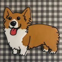 Corgi Dog Puppy Decorated Sugar Cookie