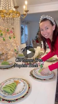 567K views · 4.1K reactions | CHRISTMAS TREE NAPKIN HACK 🎄 How cute is this turning napkins into trees and then writing everyone’s name in the star!! One of my favorite ideas ever!!! 🎄 | At Home With Shannon