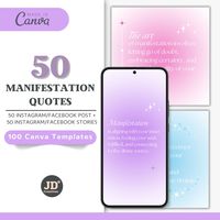 100 Manifestation Quotes Templates | Aura Designs for Instagram | Canva Templates for Instagram & Facebook | Manifestation Quotes by JyDCreatives on Etsy