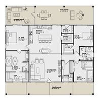 Craftsman Plan: 1,497 Square Feet, 2-3 Bedrooms, 2 Bathrooms - 7174-00001