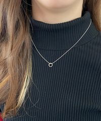 Tiny Sterling Silver Circle Necklace • Simple Circle Necklace • Dainty Necklace Silver • Karma Necklace • Gift For Her