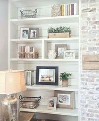 Shelving around fireplace - Shelf Bookcase - Ideas of Shelf Bookcase #ShelfBookcase -  Shelving around fireplace