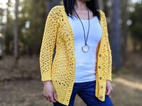 Addy Lace Cardigan Crochet Pattern | Ladies Sizes XS-5X | Sincerely pam