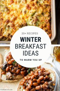 Looking for winter breakfast ideas? You'll love the 20+ breakfast recipes on this roundup! Find breakfast ideas for cold winter mornings, including easy and healthy recipes. Roundup on www.theworktop.com. || #breakfastrecipes #winter #brunch #recipes