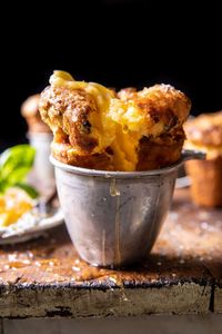 Jalapeño Cheddar Popovers with Honey Butter.