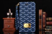 Goyard iPhone 8/7/6S/Plus Wallet Folio Case Blue