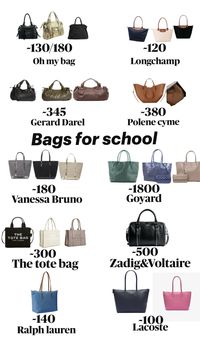 Bags for school and for clean girls