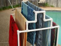 Made of sturdy 3/4" furniture grade heavy duty PVC, this towel rack will last as long as your pool plaster.maybe longer. Easy to assemble instructions are included as directed from our website. | eBay!