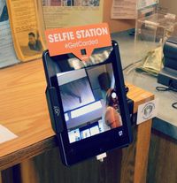 selfie station at the library - selfie with book recommendations?