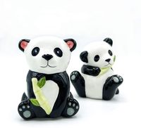 AmazonSmile: Boston Warehouse Bamboo Panda Salt & Pepper Shaker Set: Kitchen & Dining