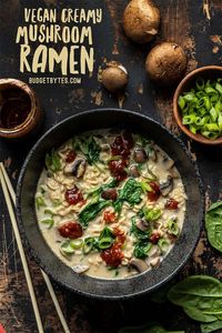 Vegan Creamy Mushroom Ramen