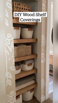 Here's how to build the wood covers to go over your existing wire shelves. These have been such a hit and for good reason! They're an instant beautiful upgrade that's an easy solution for homeowners and renters. Can you see yourself adding these in your home?