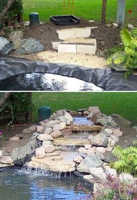 65+ Lovely Backyard Waterfall And Pond Landscaping Ideas #backyard #waterfall #landscapingideas