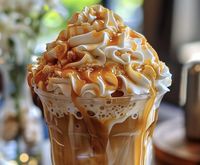 ☕ Caramel Macchiato Frappuccino 🍮

Ingredients:
- 1 cup strong brewed coffee, cooled
- 1/2 cup milk (any kind)
- 2 cups ice
- 1/4 cup caramel sauce, plus extra for drizzling
- 2 tablespoons vanilla syrup
- Whipped cream, for topping

Instructions:
1. In a blender, combine the cooled coffee, milk, ice, caramel sauce, and vanilla syrup. Blend until smooth and frothy.
2. Pour the mixture into a glass.
3. Top with whipped cream and drizzle with extra caramel sauce.

Prep Time: 5 minutes | Total Time: 5 minutes | Servings: 1

Enjoy this refreshing caramel macchiato frappuccino! 🍹✨
￼
