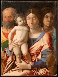 Mantegna- Holy Family with a Female Saint