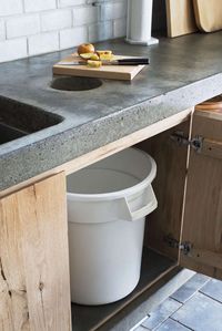 Aha! Design: A Compost Bin Built Into the Kitchen Counter