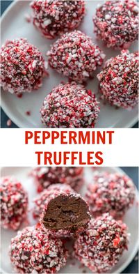 For a sweet indulgent holiday treat, try these peppermint truffles. They are smooth, indulgent and perfect for any holiday season cookie exchange.