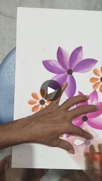 1.6M views · 33K reactions | #paper #cutting #flowers #painting #easy | By Shyamal Das | Facebook