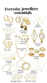 Everything you need to elevate your look with jewelry, from statement pieces to everyday essentials, is linked below on my storefront! #everydayjewelry #gold #silver #goldbracelet #rings #necklace #backtoschooljewelry #affordablejewelry #hoops #elegantwatches