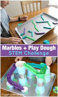 Marbles and Play Dough STEM Challenges - Two ways to tinker with these simple materials!