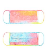 Another great find on #zulily! Blue & Orange Tie-Dye Pleated Non-Medical Face Mask - Set of Two #zulilyfinds