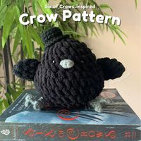 !! THIS IS A PDF PATTERN, NOT A FINISHED PRODUCT !! Do you love Six of Crows? Using this pattern, you can crochet your very own crow plush! Refunds are not accepted, so please know that you will be receiving a pattern tutorial and NOT a finished product. ADDITIONAL INFORMATION: ♡ Written in English and uses U.S. crochet terminology ♡ Includes picture descriptions ♡ Finished product is approximately 6 in. tall ♡ Pattern is for personal use only ♡ Feel free to contact me with any additional questi