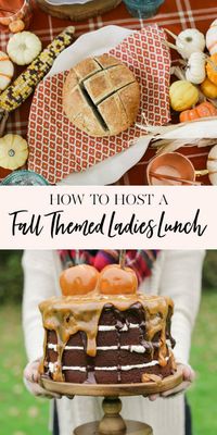 How to Host a Fall Themed Ladies Lunch | I have a fantastic group of girlfriends I meet regularly for lunch.  Sometimes we lunch at a restaurant and other times someone hosts at their home.  It's so much fun to get together with your friends {while the kids are at school} and just enjoy each others company.  With hopes of our Seattle weather cooperating, I planned a Fall Ladies Lunch outside at the Keller Farmhouse! || JennyCookies.com