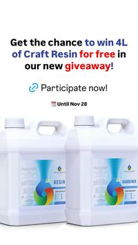 We are excited to introduce a new giveaway where you can win 4 liters of resin for free!🥳

At Craft Resin, it is truly important for us to improve our product based on customer feedback and preferences. Therefore, we would love to hear your opinion. We have prepared a short survey that will help us better understand your wishes and priorities regarding the product you choose.

The giveaway conditions are very simple: all you need to do is follow the link and answer our questions.

The giveaway will run until November 28th. We will select the winner randomly. Good luck, and thank you in advance for participating! 
