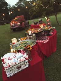 Beautiful RUSTIC outdoor party set-up #weddinginspiration