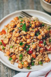 Sweet & Sour Cashew and Chickpea Fried Rice