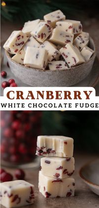 The Best Cranberry White Chocolate Fudge Recipe - Lifestyle of a Foodie