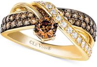 Le Vian Chocolate and White #Diamond Crossover Ring in 14k Gold (1-1/4 ct. t.w.)