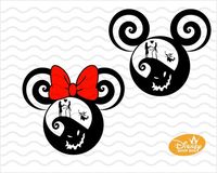 Minnie Mouse SVG / Jack and Sally Skellington Mickey Minnie | Etsy