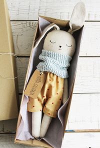 Handmade Organic Linen Bunny Doll | PepitaCalabaza on Etsy #etsygift