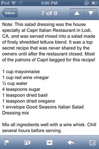 Capri Salad Dressing